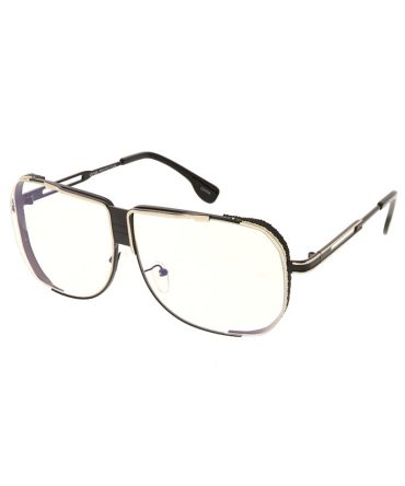 4666CLR Unisex Metal Square Frame w/ Clear Lens