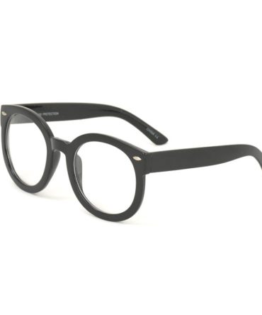 6580CLR Women’s Plastic Large Round Frame w/ Clear Lens