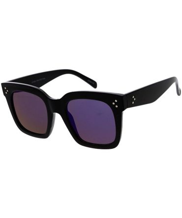 6601RV Women’s Plastic Large Square Frame w/ Color Mirror Lens
