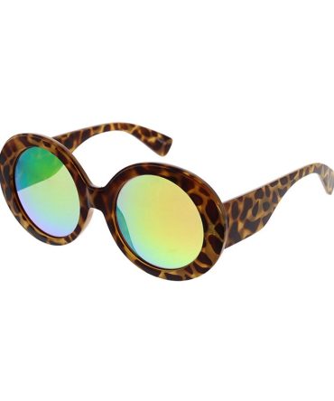 6753RV Women’s Large Plastic Round Frame w/ Color Mirror Lens