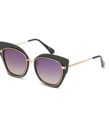 7025RV Women’s Plastic Large Cat Eye Frame w/ Color Mirror Lens