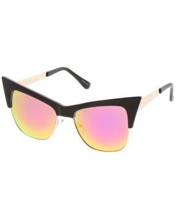 7102REV Women’s Combo Extreme Cat Eye w/ Spectrum Color Mirror Lens