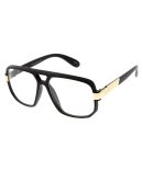 4322CLR Unisex Retro Metal Shield Blue Light Filtering Clear Lens Computer Glasses