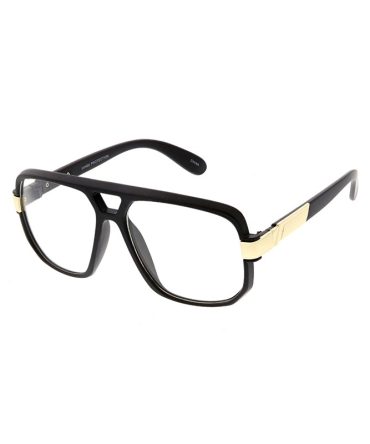 9763CLR Unisex Plastic 80s Square Frame w/ Clear Lens
