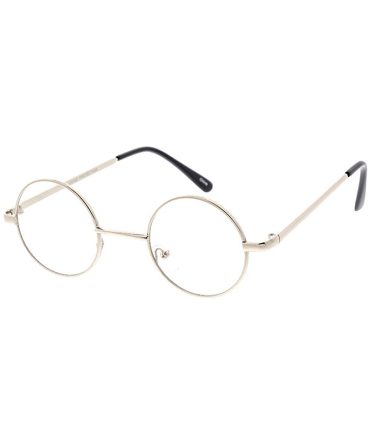 3423CLR Unisex Metal Classic Small Round Lennon Frame w/ Clear Lens