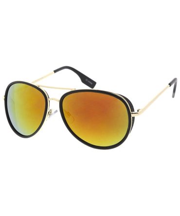 3629RV Men’s Metal Casual Combo Medium Aviator w/ Color Mirror Lens