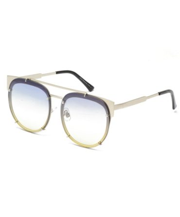 4186COL Women’s Metal Large Flat Brow Rimless Frame w/ Two Tone Lens