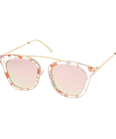 4194RV Women’s Combo Medium Top Brow Printed Frame w/ Color Mirror Lens