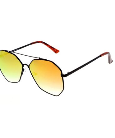 4511RV Unisex Metal Large Geometric Aviator w/ Color Mirror Lens