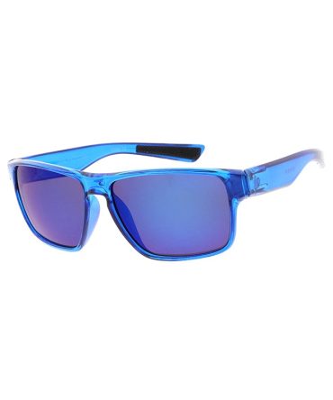 6070ME/RV Men’s Plastic Casual Medium Square Crystal Color Frame w/ Color Mirror Lens