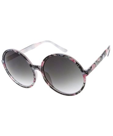 6629FLR Women’s Plastic Large Bohemian Round Floral Print Frame