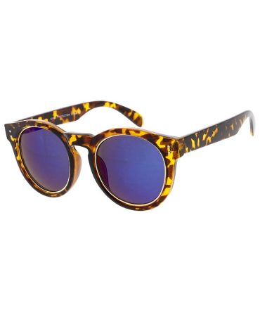 6814RV Women’s Plastic Large Round Keyhole Metal Inlet Frame w/ Color Mirror Lens