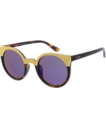 6904RV Women’s Plastic Medium Rounded Browline Frame w/ Color Mirror Lens