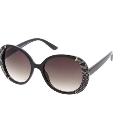 7186 Women’s Plastic Large Oval Snakeskin Frame