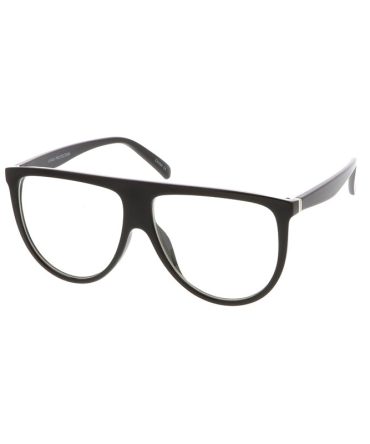 7283CLR Women’s Plastic Large Flat Top Designer Frame w/ Clear Lens