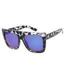 7471RV Women’s Plastic Medium Square Frame w/ Color Mirror Lens