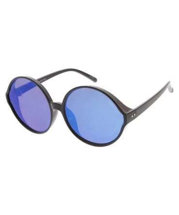 7465RV Women’s Plastic Large Round Frame w/ Color Mirror Lens