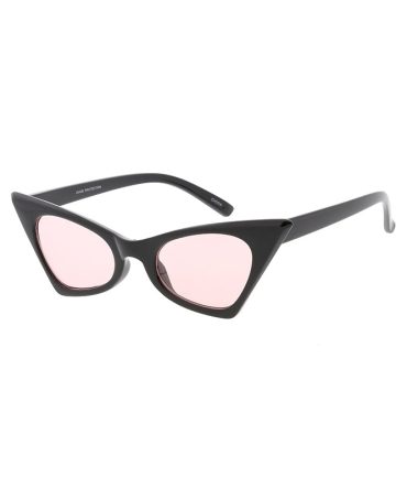 7527COL Women’s Plastic Small Extreme Cat Eye Frame w/ Color Lens