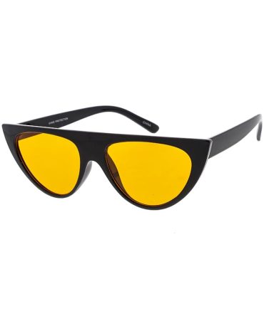 7568COL Women’s Plastic Medium Flat Top Cat Eye Frame w/ Color Lens