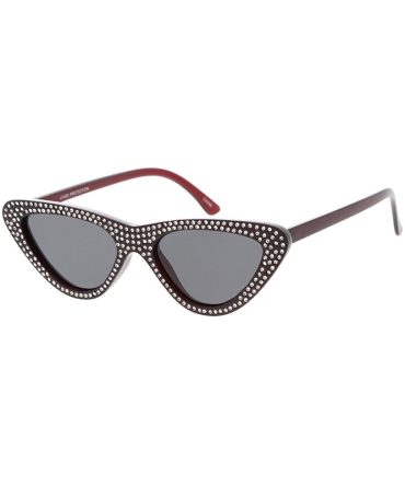 7616RH Women’s Plastic Small Cat Eye Frame w/ Rhinestones