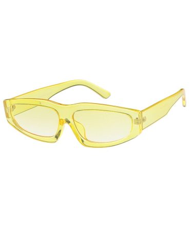 7639CRY/COL Women’s Plastic Small Chunky Monochromatic Crystal Color Frame w/ Color Lens
