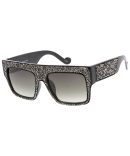 7662GLT Women’s Plastic Large Flat Top Frame w/ Glitter Inserts