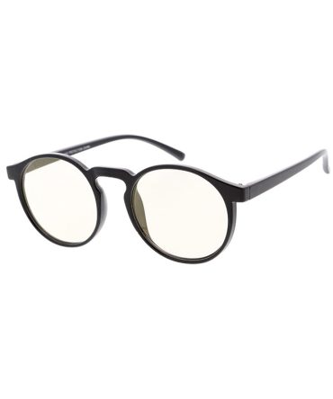 7733RV Unisex Plastic Medium Round Schoolboy Vintage Inspired Hipster Frame w/ Flash Mirror (Very Light) Lens
