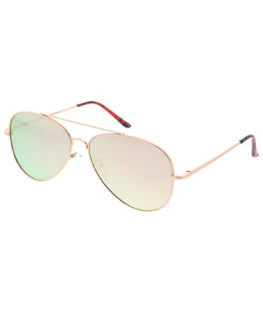 4081PNK/REV Women’s Large Metal Aviator w/ Pink Spectrum Color Mirror Lens (Single Color)