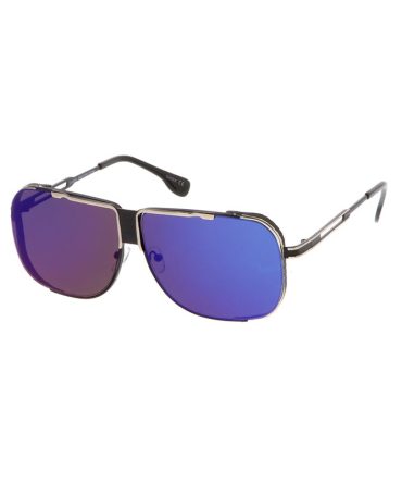 4389RV Unisex Metal Large Rimless Vintage Inspired Square Aviator Frame w/ Color Mirror Lens
