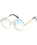 4984RV Unisex Metal Small Zig Zag Rimless Novelty Frame w/ Color Mirror Lens
