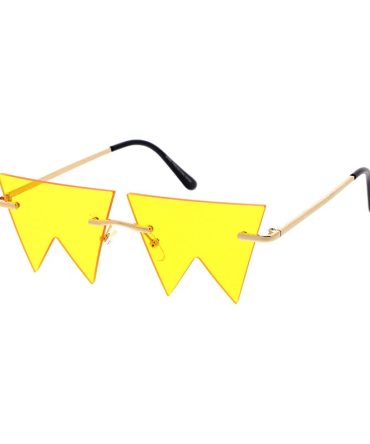 4959 Unisex Metal Small Zig Zag Rimless Novelty Frame
