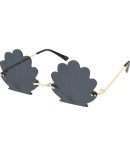 5037 Unisex Metal Small Rectangular Diamond Cut Rimless Retro ’90s Frame