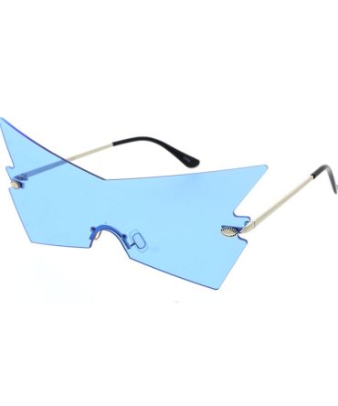 5011 Unisex Metal Large Angled Rimless Novelty Frame