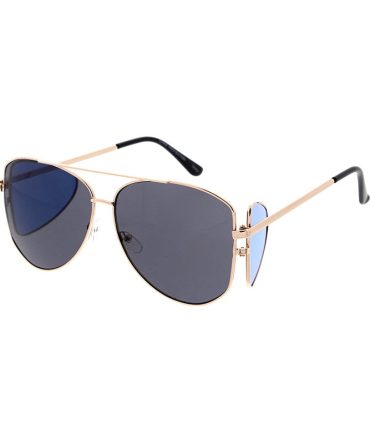 5030 Unisex Metal Large Aviator Frame w/ Color Side Shield Window