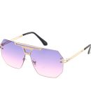 5111COL Women’s Metal Medium Square Rimless Frame w/ Color Lens