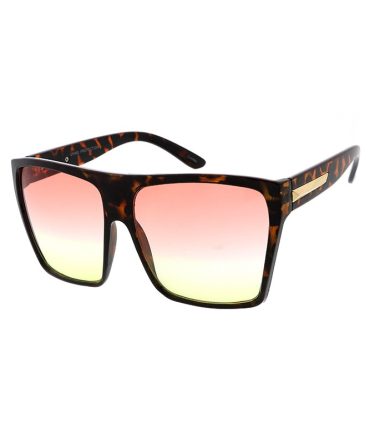 7033COL Women’s Plastic Oversize Square Frame w/ Two Tone Lens