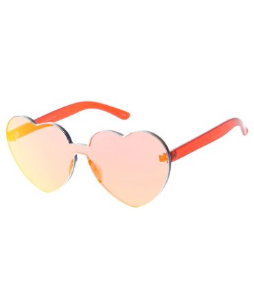 7371HRT/RV Women’s Plastic Heart Color Block w/ Color Mirror Lens