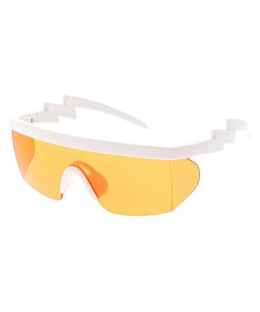 7380COL Unisex Plastic 80s Retro Sports Shield w/ Color Lens
