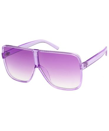 7417CRY/COL Women’s Plastic Oversized Monochromatic Rounded Square Frame w/ Color Lens