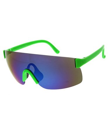 7818ME Men’s Plastic Sport Large Rimless Shield Wraparound Frame