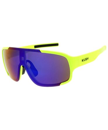 7821KSH/RV KUSH Plastic Large Rimless Shield Rectangular Frame w/ Color Mirror Lens