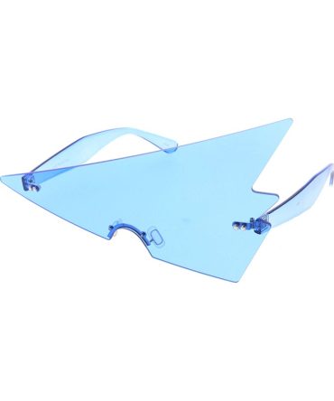 7952 Unisex Plastic Large Triangular Rimless Novelty Frame