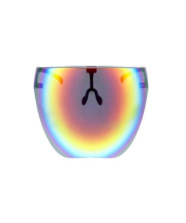 7955RV Unisex Plastic Oversized Novelty Space Face Shield w/ Color Mirror Lens