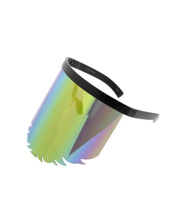 7958 Unisex Plastic Oversized Novelty Feathered Edge Fashion Face Shield (6-pack)