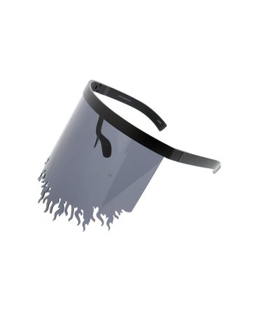 7960 Unisex Plastic Oversized Novelty Flame Edge Fashion Face Shield (6-pack)