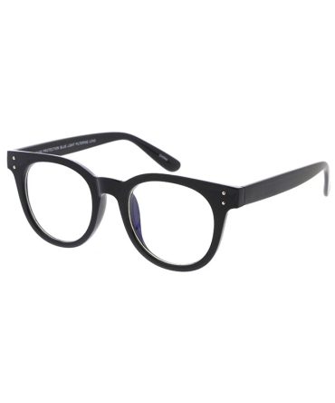 80019BLF/CLR Unisex Plastic Medium Rounded Hipster Blue Light Filtering Computer Glasses