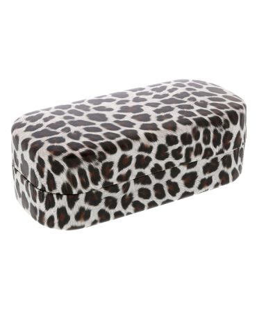 C2073LEO Large Leopard Print PU Hard Eyewear Case (Assorted Colors)