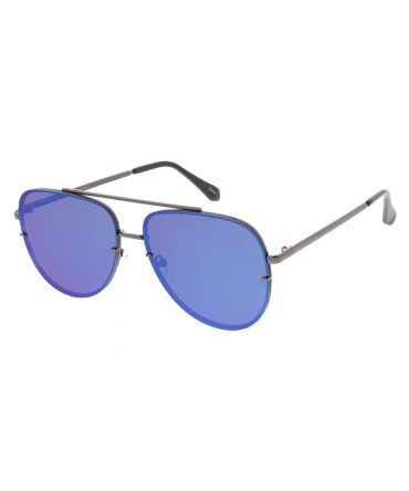 4773RV Unisex Metal Large Rimless Aviator w/ Color Mirror Lens