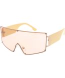 5037 Unisex Metal Small Rectangular Diamond Cut Rimless Retro ’90s Frame