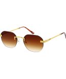 5111COL Women’s Metal Medium Square Rimless Frame w/ Color Lens